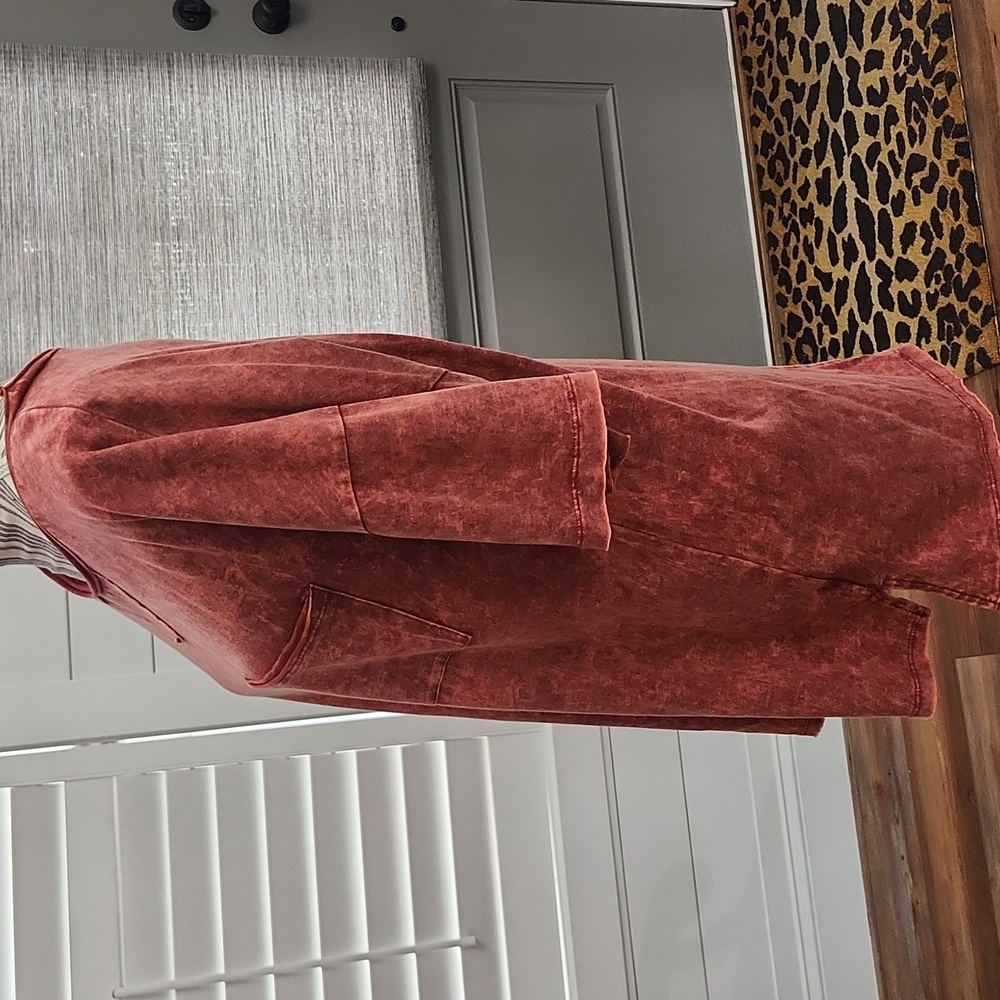 Zenana Acid Washed Oversized Shirt - Picture 4 of 6
